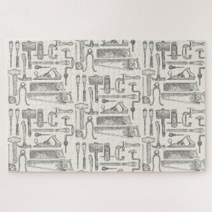 Puzzle Herramientas manuales antiguas para carpinteros de