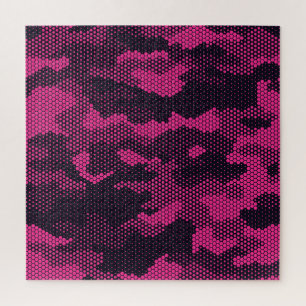 Puzzle Hexagonal de camuflaje, fondo de textura militar