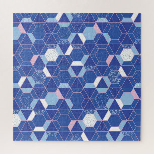 Puzzle Hexagones, triángulos: patrón abstracto geométrico
