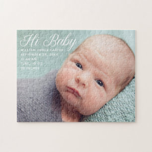 Puzzle Hi Baby Photo Moda White Script Imagen Recién Nac