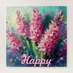 Puzzle Hiacintos rosas Hyacintos Floral personalizada