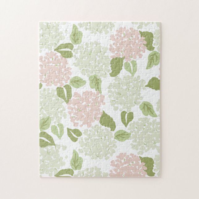 Puzzle Hidrangea granadina bonito de perrito floral (Vertical)
