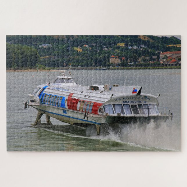 Puzzle Hidrofoil speedboat Meteor, río Danubio (Horizontal)
