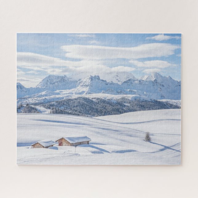 Puzzle Hielo y nieve | Alpes Europeos Snowscape, Italia (Horizontal)