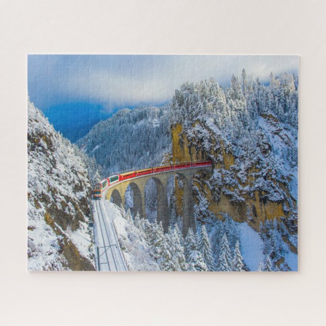 Puzzle Hielo y nieve | Bernina Express, Suiza (Horizontal)