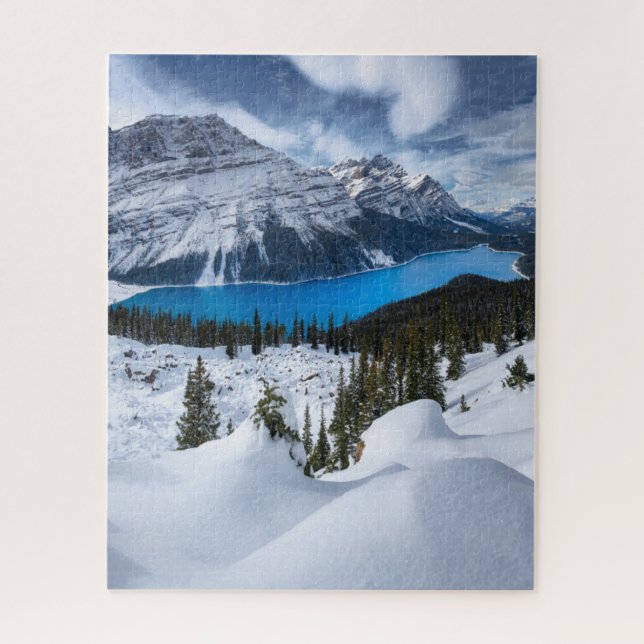 Puzzle Hielo y nieve | Lago Peyto, Rockies Canadienses (Vertical)