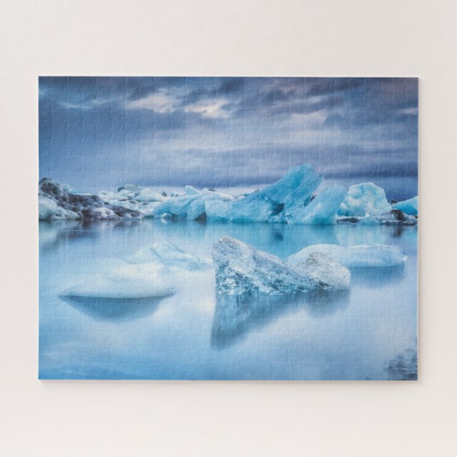 Puzzle Hielo y nieve | Laguna Jokulsarlon, Islandia (Horizontal)