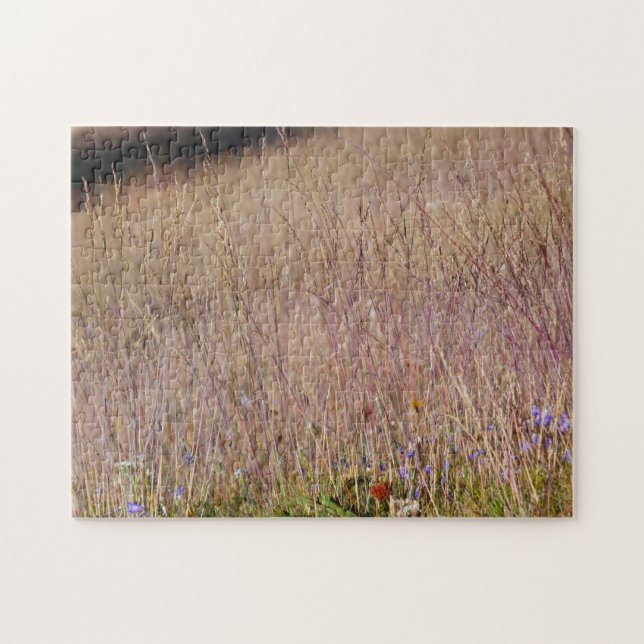 Puzzle Hierba Morada y Flores Silvestres (Horizontal)