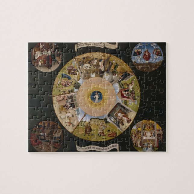 Puzzle Hieronymus Bosch 7 pecados mortales y 4 cosas (Horizontal)