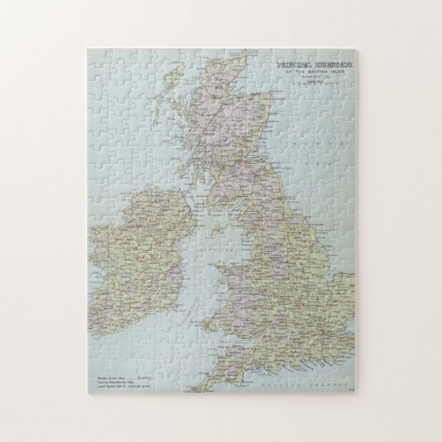 Puzzle Highroads principales de las islas británicas (Vertical)