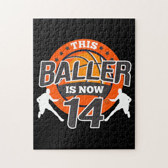 Puzzle Hijo de Regalo de Baloncesto de 14 años (Vertical)