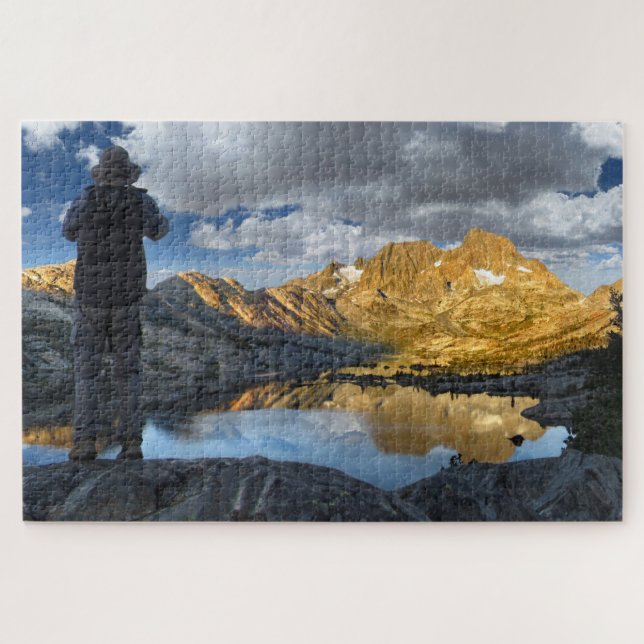 Puzzle Hiker View of Garnet Lake Sunrise 2 - JMT (Horizontal)
