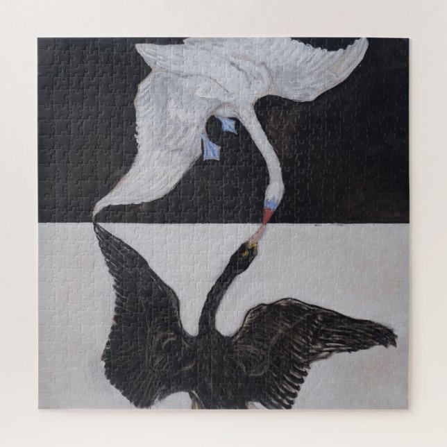 Puzzle Hilma Af Klint, The Swan No.1, Resumen de Arte (Vertical)