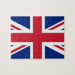 Puzzle Hinchas de la Unión Británica de Bandera y Reino U<br><div class="desc">Rompecabezas: Reino Unido y Reino Unido,  Londres - amo a mi país y a la bandera británica viajan patriotas / hinchas deportivos y jack sindical (Inglaterra)</div>