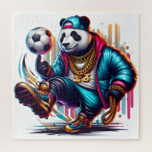 Puzzle Hip Hop Panda Fútbol Fútbol Americano Deportes de
