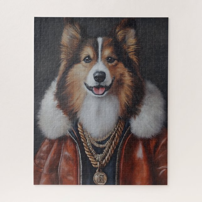 Puzzle Hip Hop Shetland Sheepdog | Sheltie (Vertical)