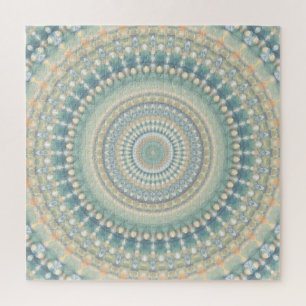 Puzzle Hippie Trippy Eclectic Pastel Boho Groovy Mandala