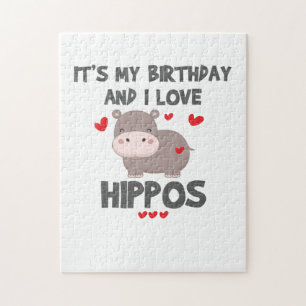 Puzzle Hippo Lover Es Mi Cumpleaños y Amo Hippos