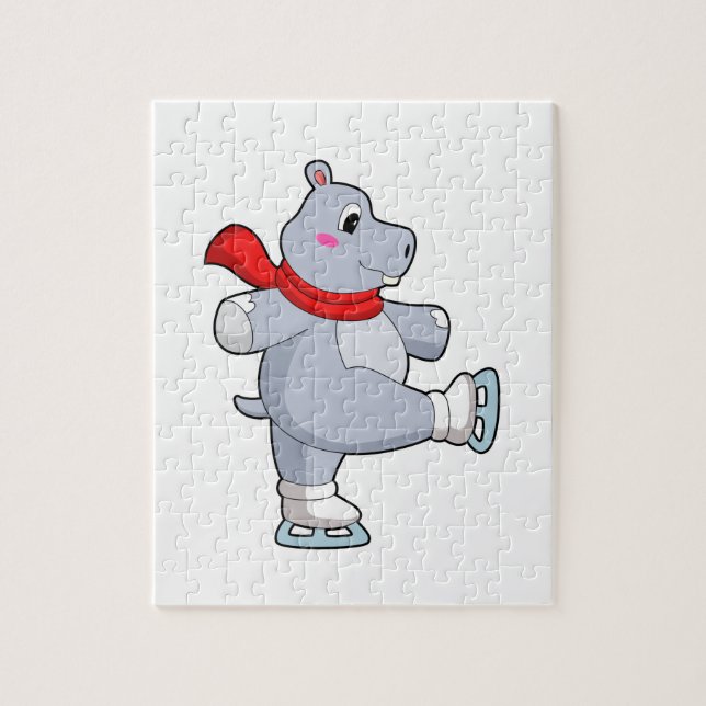Puzzle Hippo Patinaje sobre hielo (Vertical)