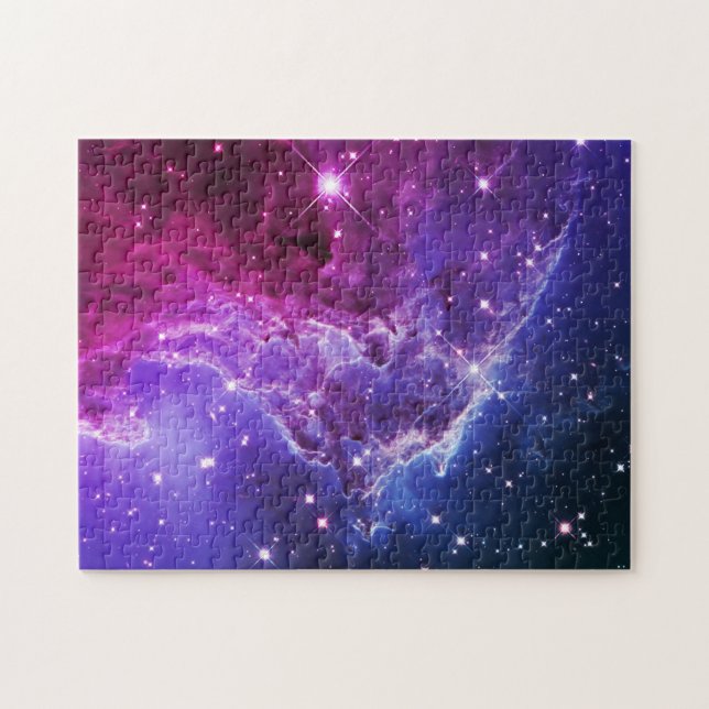 Puzzle Hipster Purple Ombre Mono Head Nebulosa (Horizontal)