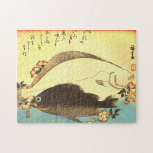 Puzzle Hirame y Mebaru - Impresión japonesa de pescado de