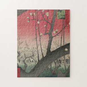 Puzzle Hiroshige Finca de ciruelos Kameido: Japonés vinta