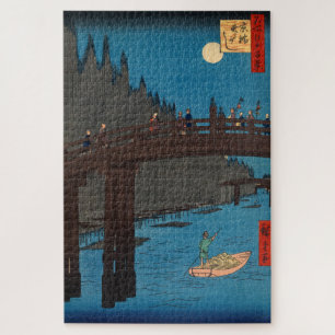 Puzzle Hiroshige Utagawa - Puente de Kyoto a la luz de la