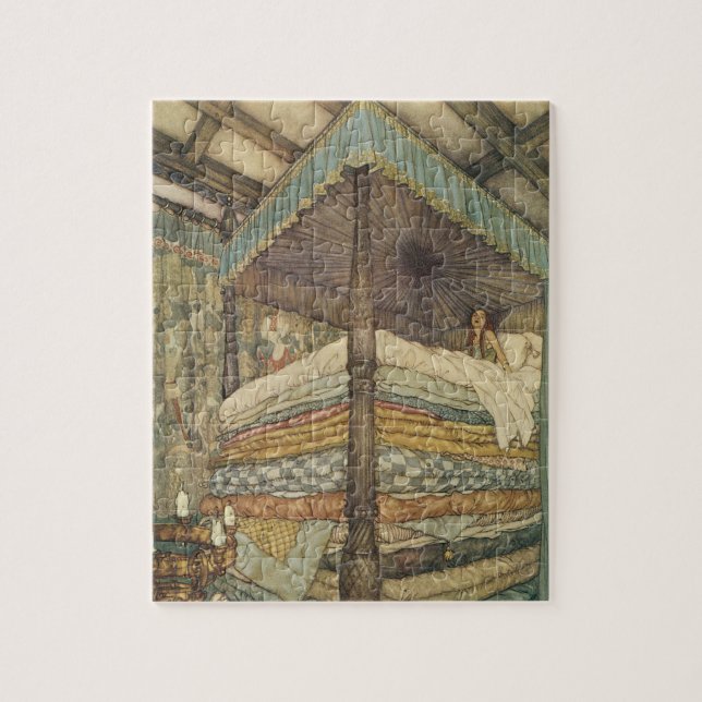 Puzzle Historia de hadas de época, princesa y pea, Edmund (Vertical)