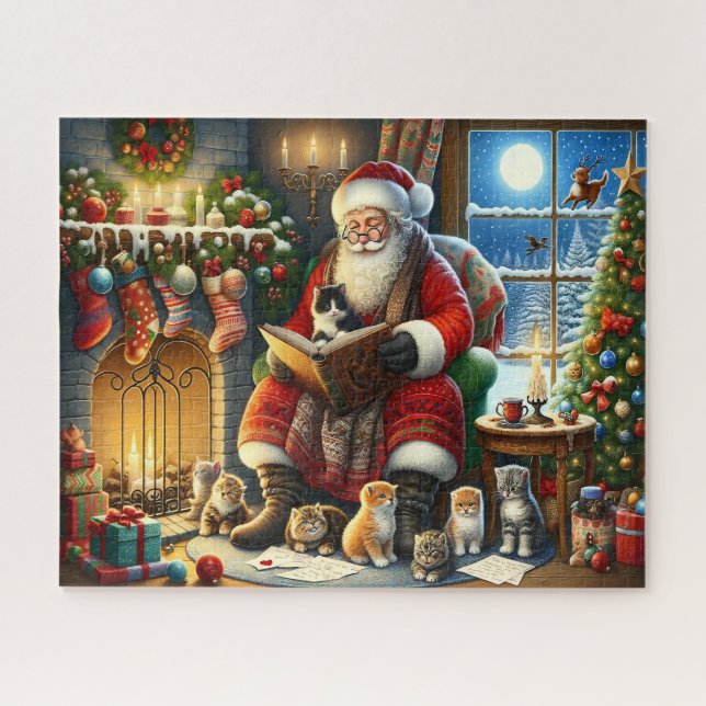 Puzzle Historia gatita de Santa Claus (Horizontal)