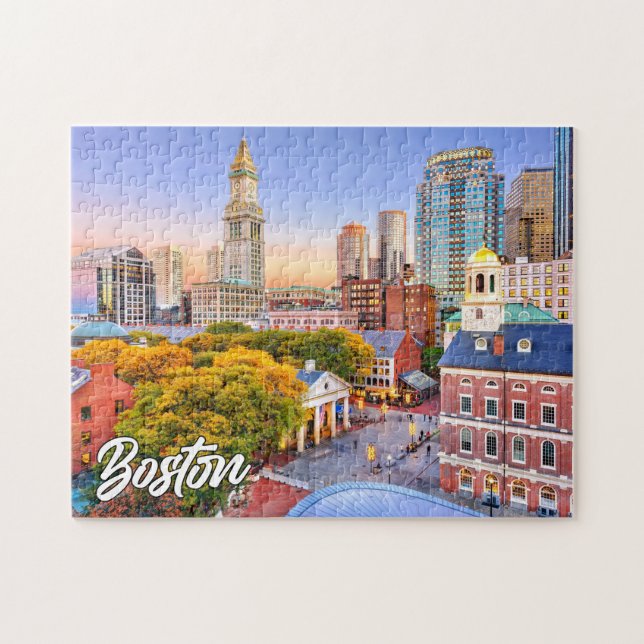 Puzzle Histórico Boston, Massachusetts, Estados Unidos (Horizontal)