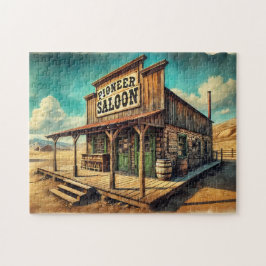Puzzle Histórico desierto del viejo oeste de Saloon