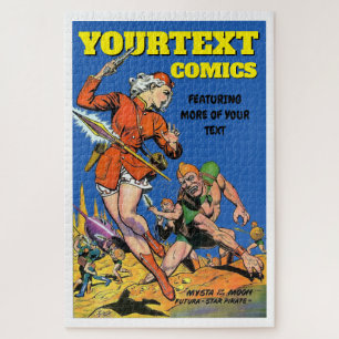 Puzzle Historietas de ciencia ficción antiguas cubren pla