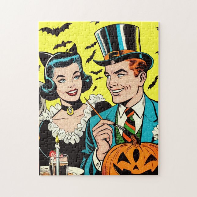 Puzzle Historietas de Halloween retro (Vertical)