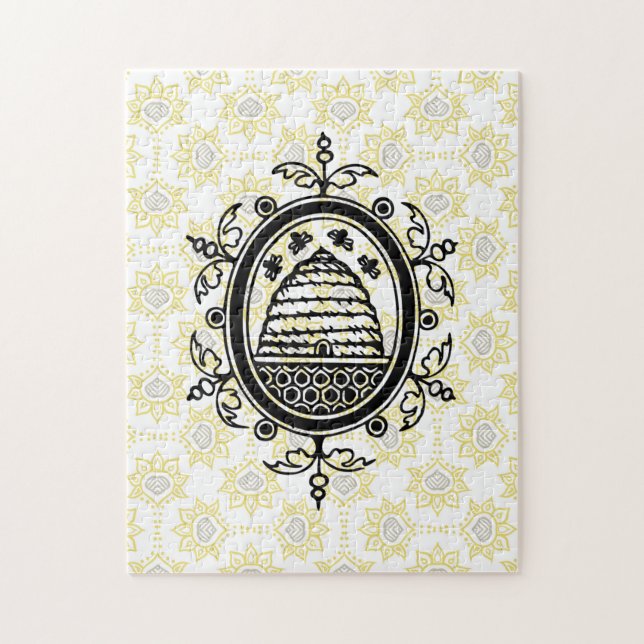 Puzzle Hive de abeja amarilla y negra (Vertical)