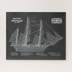 Puzzle HMS Beagle Tall Ship - Ship Blueprint PBD