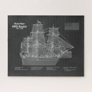 Puzzle HMS Bounty - Planes de Blueprint del buque PD