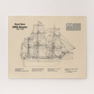 Puzzle HMS Bounty - Planes para el diseño de la huella de