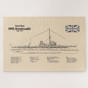 Puzzle HMS Dreadnought - SD de diseño para el buque