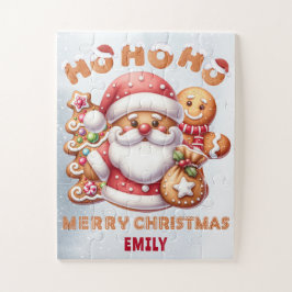 PUZZLE HO HO HO HO| MERRY CHRISTMAS| NOMBRE DEL NIÑO