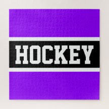 HOCKEY Atlético Brillo Púrpura Rayas Blancas Negra