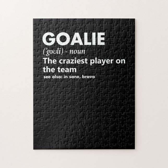 Puzzle Hockey sobre baloncesto de Goalie Goalkeeper Defin (Vertical)