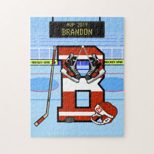Puzzle Hockey sobre hielo B inicial personalizado