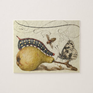 Puzzle Hoefnagel Vintage Pera & Insectos 1500s Renacimien