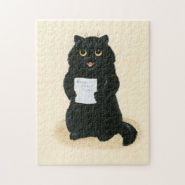 Puzzle Hogar de gato negro dulce hogar refugio de rescate (Vertical)