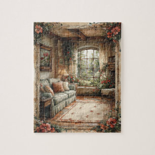 Puzzle Hogar de Salón Vintage Floral Cottagecore