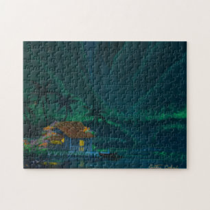 Puzzle Hogar del valle de Wainiha en una noche estrellada