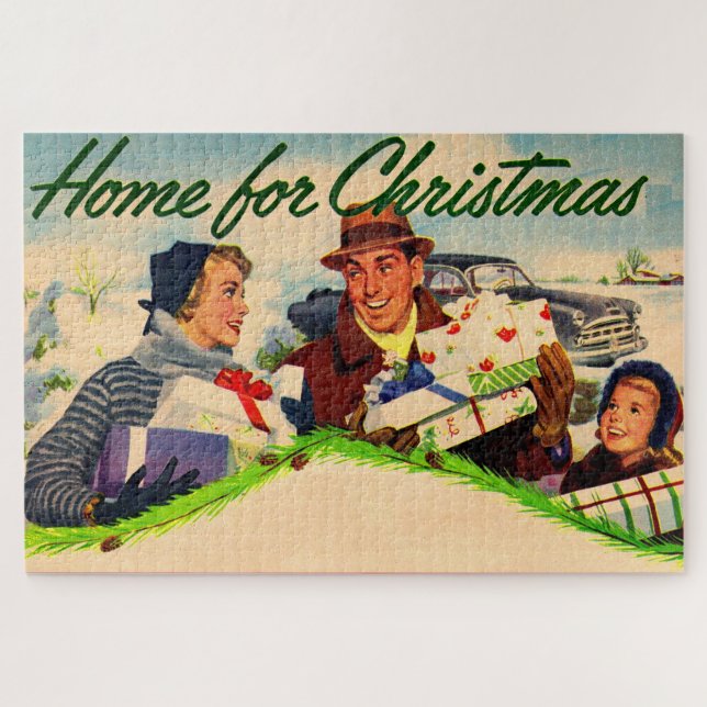 Puzzle Hogar para Navidades de los años 1940 (Horizontal)