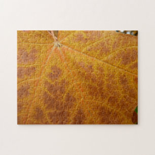 Puzzle Hoja de Arce Amarillo Otoño Abstracto Naturaleza