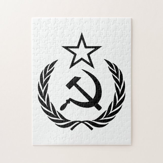 Puzzle Hoja de hoz y martillo, URSS, CCCP, comunismo (Vertical)