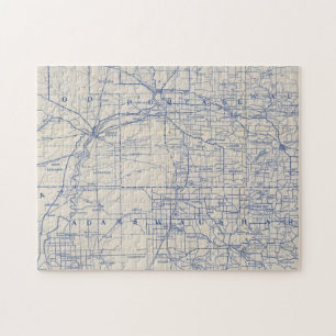 Puzzle Hoja de ruta para bicicletas de Wisconsin 2